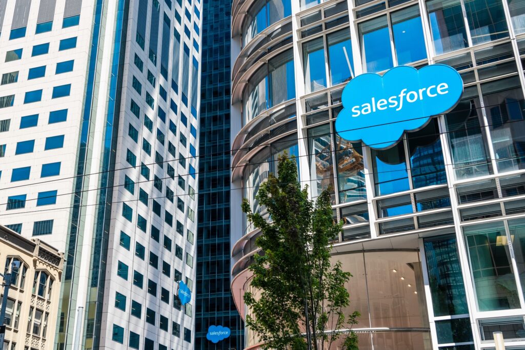 Salesforce office building | Salesforce launches AI-powered capabilities and governance bundles