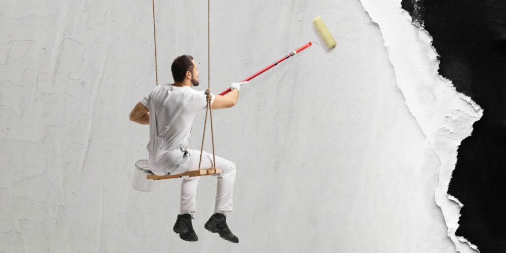 image of person painting | enterprise tech
