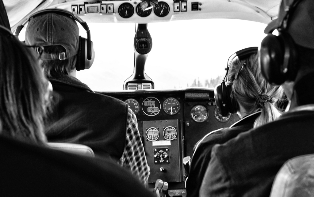 airplane cockpit